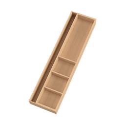 flexxa Mehrzweckeinsatz schiebbar 170-270mm, Tiefe 622 H:52mm, Buche geölt