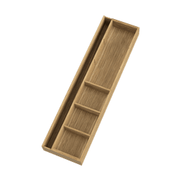 flexxa Mehrzweckeinsatz schiebbar 170-270mm, Tiefe 622 H:52mm, Eiche geölt