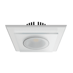 Zoruna Q 6.0W/230V 3000K 90° 400lm, eckig, weiss,IP44,RA>92 dimmbar PH Abschnitt, m.Klemme