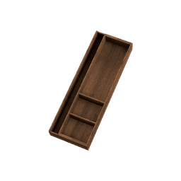 flexxa Mehrzweckeinsatz schiebbar 170-270mm, Tiefe 472 H:52mm, Nussbaum geölt