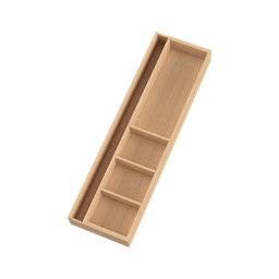 flexxa Mehrzweckeinsatz schiebbar 170-270mm, Tiefe 572 H:52mm, Buche geölt